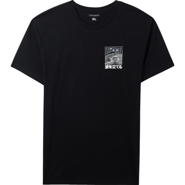 t-shirt Terranova nero con stampe