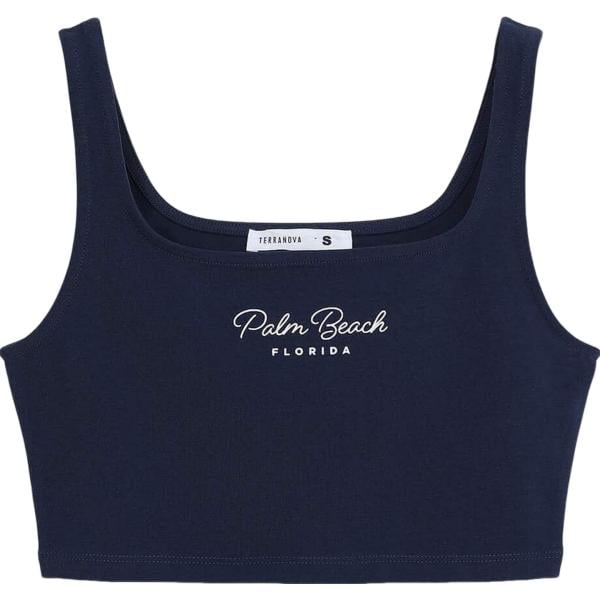 top Terranova blu con stampe