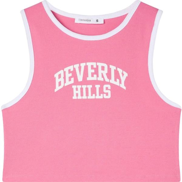 top sportivi Terranova rosa con stampe