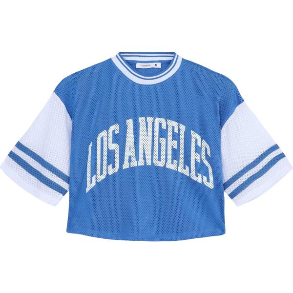 t-shirt Terranova blu con stampe