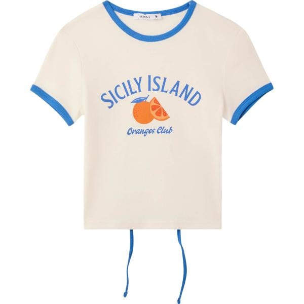 t-shirt Terranova bianco con stampe
