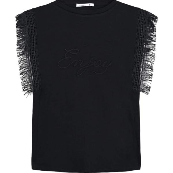 t-shirt Terranova nero con stampe