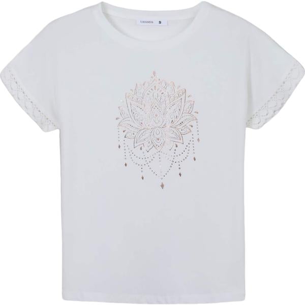 t-shirt Terranova bianco con stampe