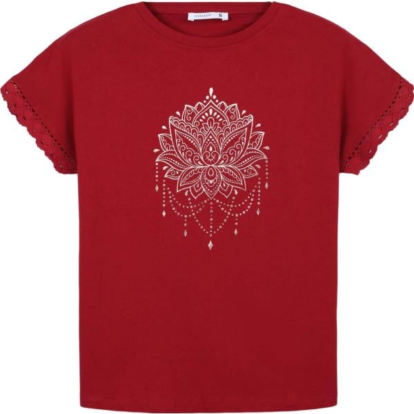 t-shirt Terranova rosso con stampe