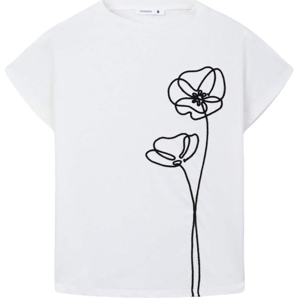 t-shirt Terranova bianco a fiori