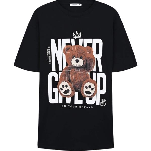t-shirt Terranova nero con stampe