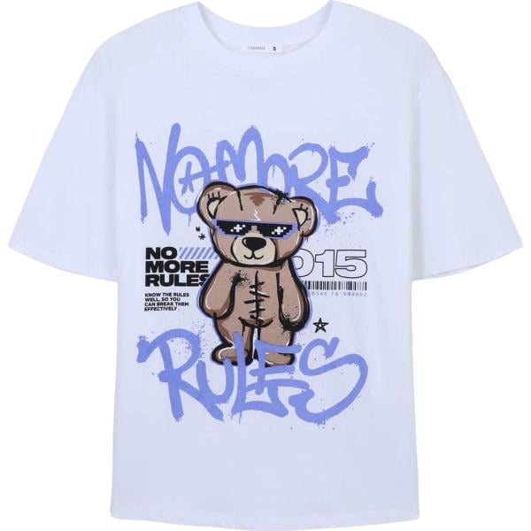 t-shirt Terranova bianco con stampe