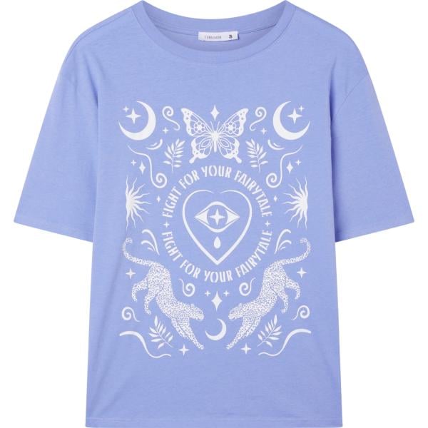t-shirt Terranova blu con stampe