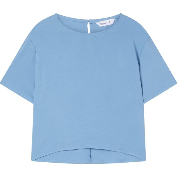 t-shirt Terranova blu tinta unita