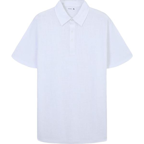 polo Terranova bianco tinta unita
