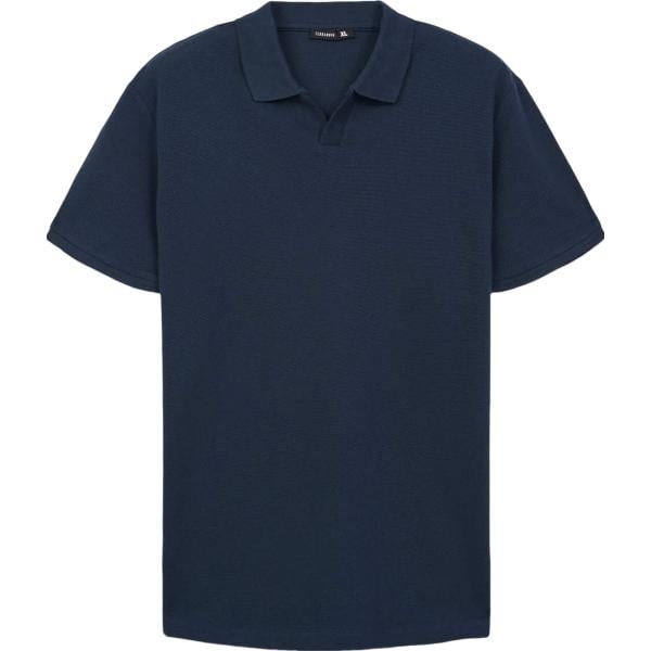 polo Terranova blu tinta unita