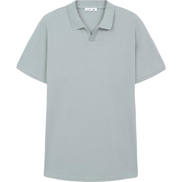 polo Terranova verde tinta unita