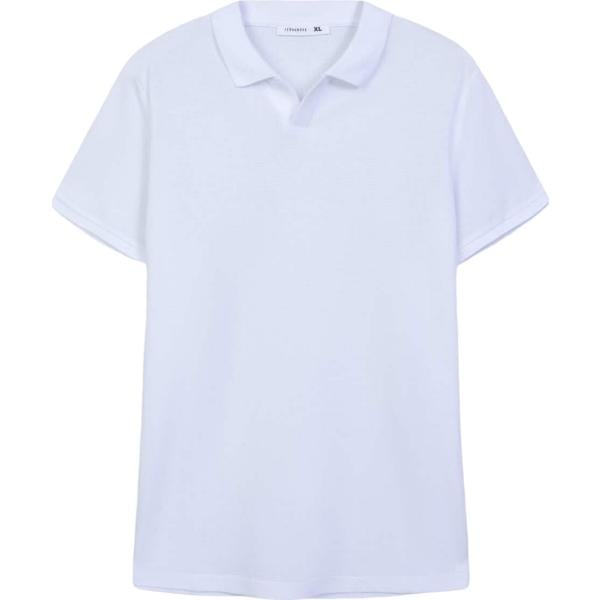 polo Terranova bianco tinta unita