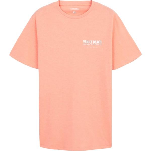 t-shirt Terranova rosa con stampe
