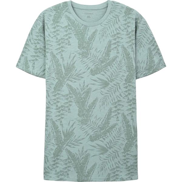 t-shirt Terranova verde con stampe