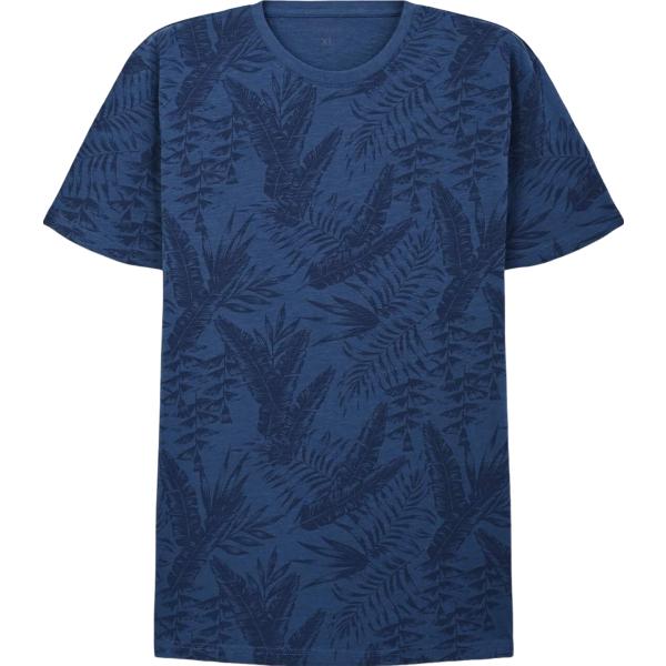 t-shirt Terranova blu con stampe