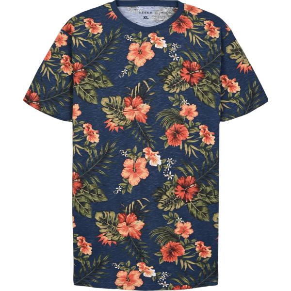 t-shirt Terranova blu a fiori