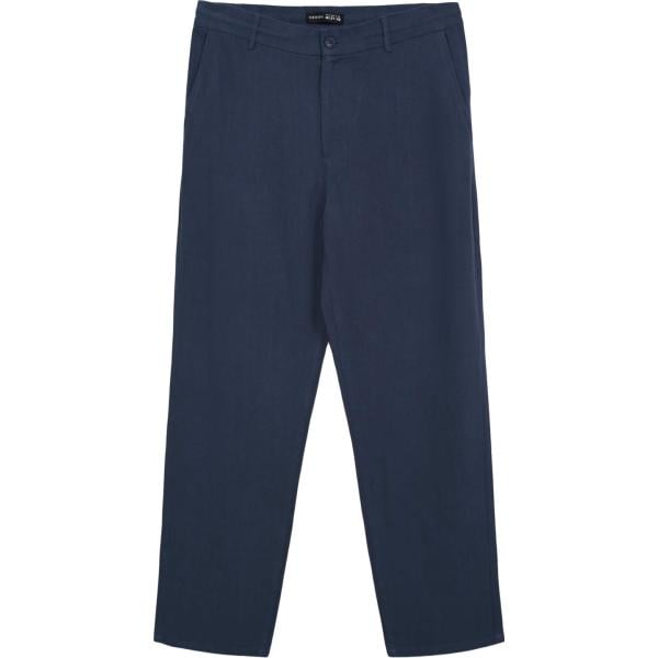 pantaloni chino Terranova blu tinta unita