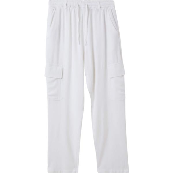 pantaloni cargo Terranova bianco tinta unita