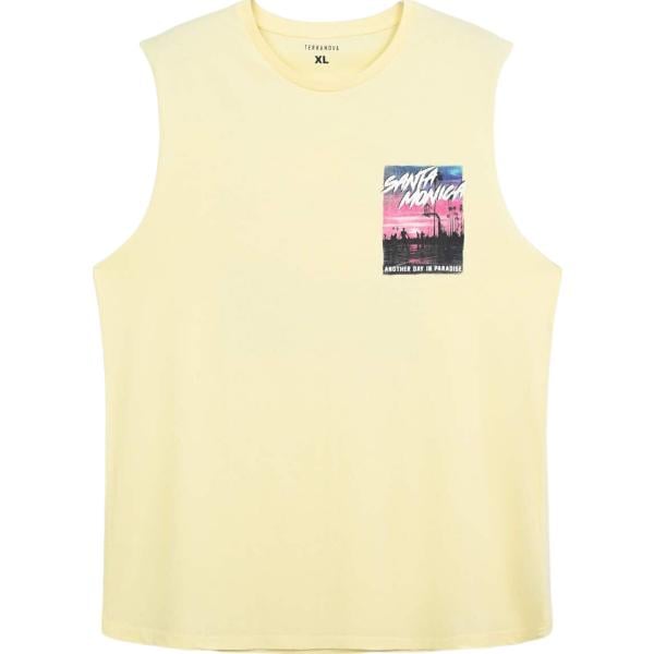 canottiere Terranova giallo con stampe