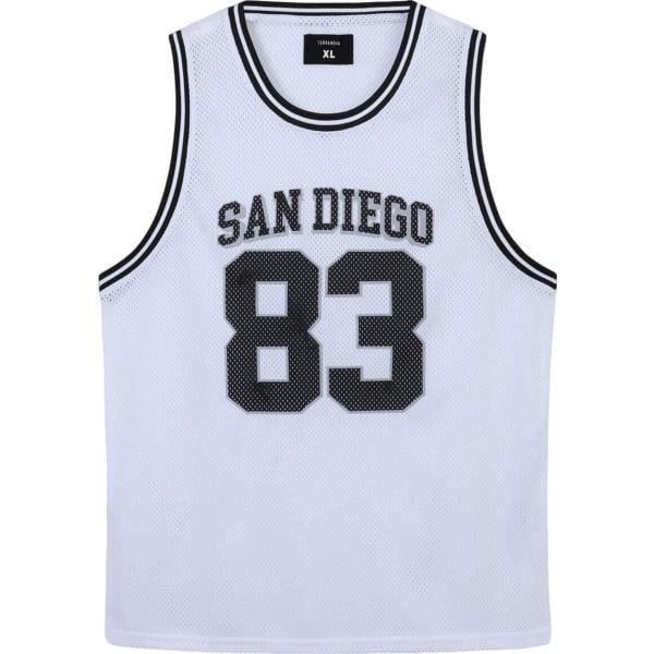 t-shirt sportive Terranova bianco con stampe