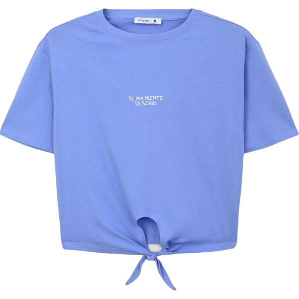 t-shirt Terranova viola con stampe