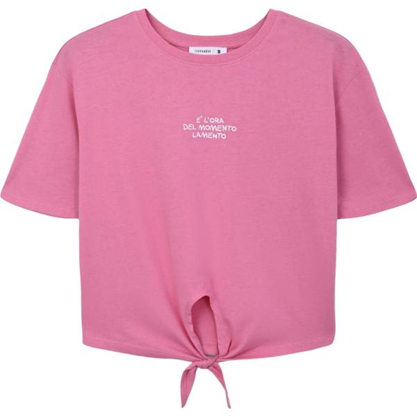 t-shirt Terranova rosa con stampe