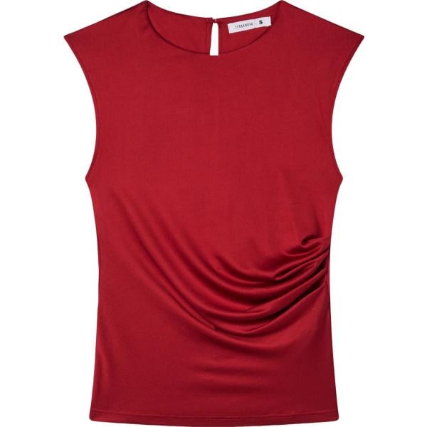t-shirt Terranova rosso tinta unita