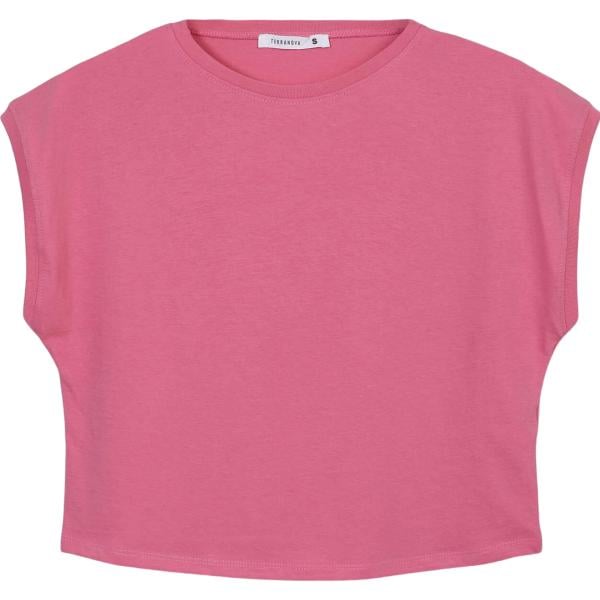 t-shirt Terranova rosa tinta unita