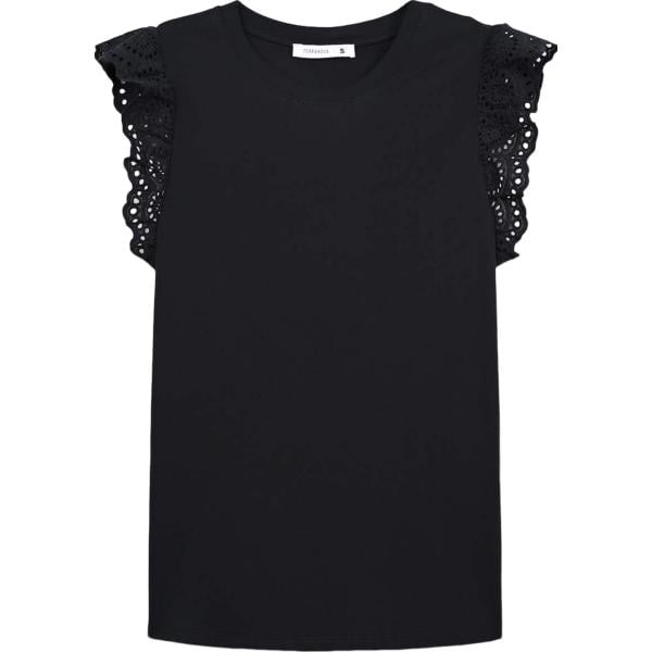 t-shirt Terranova nero tinta unita