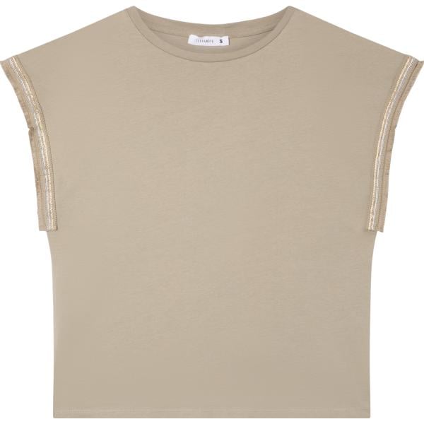 t-shirt Terranova marrone tinta unita