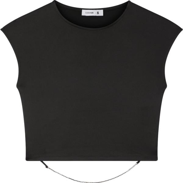 t-shirt Terranova nero tinta unita