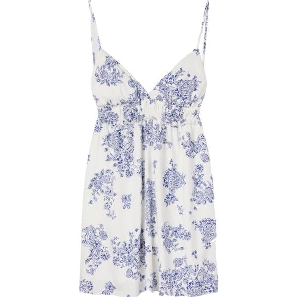 vestiti corti Terranova bianco paisley