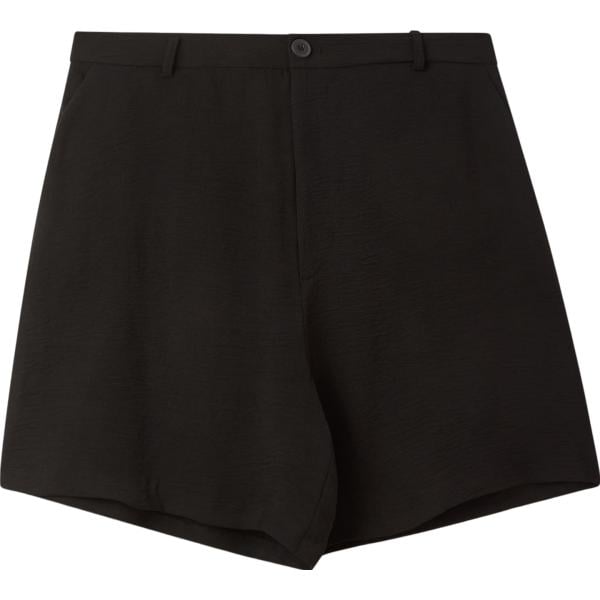 shorts da donna in nero pece con zip Terranova