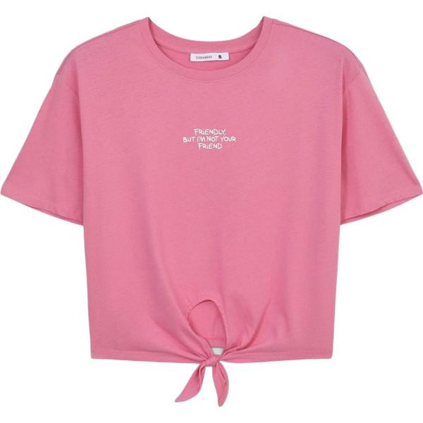 t-shirt Terranova rosa con stampe