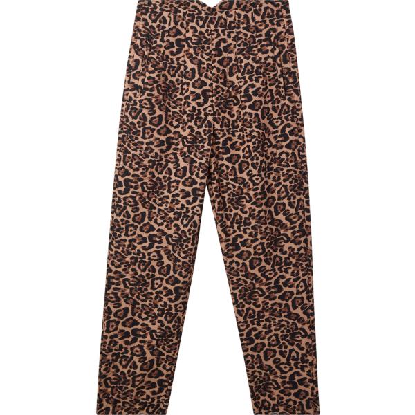 pantaloni chino Terranova marrone animalier