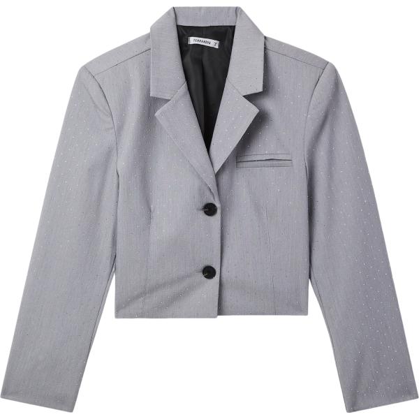 blazer Terranova grigio tinta unita