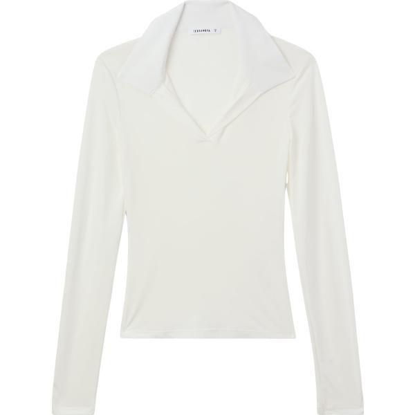 polo Terranova bianco tinta unita