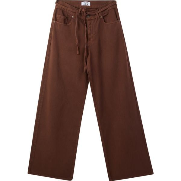 pantaloni Terranova marrone tinta unita