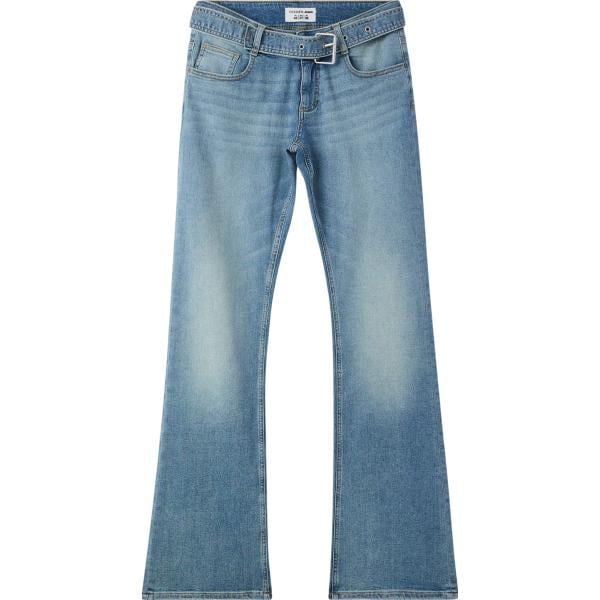 jeans a zampa Terranova blu tinta unita