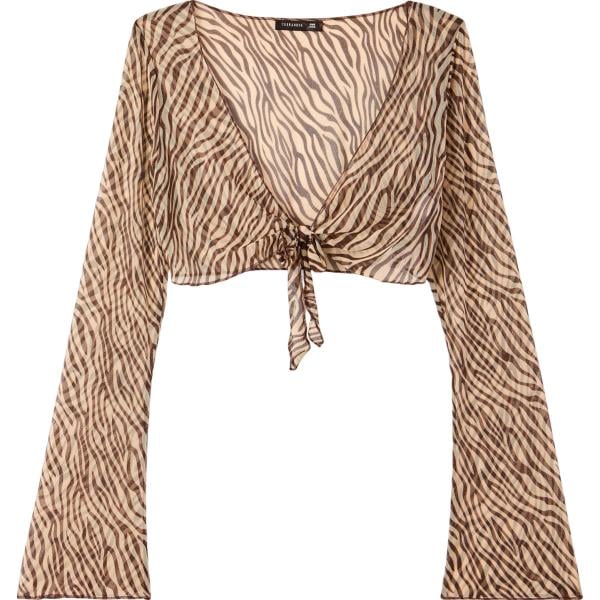 bolero Terranova marrone animalier