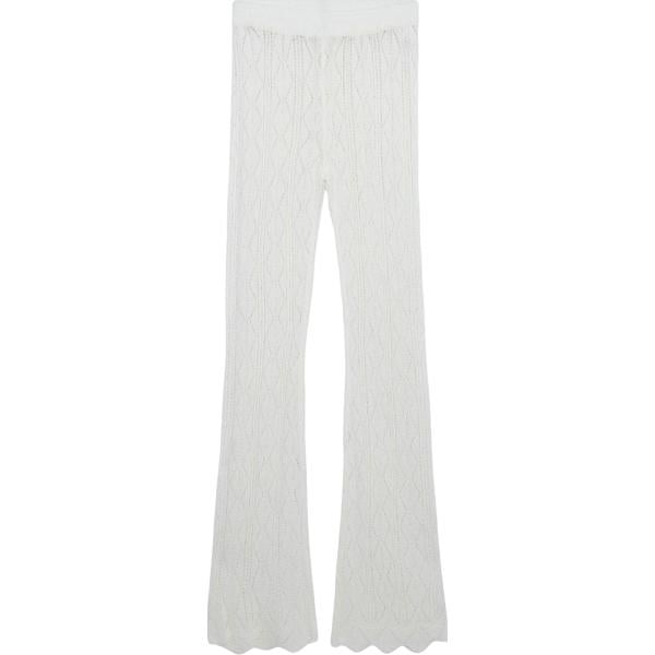 pantaloni Terranova bianco tinta unita