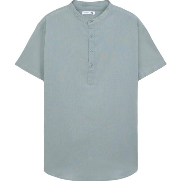 camicie a manica corta Terranova verde tinta unita