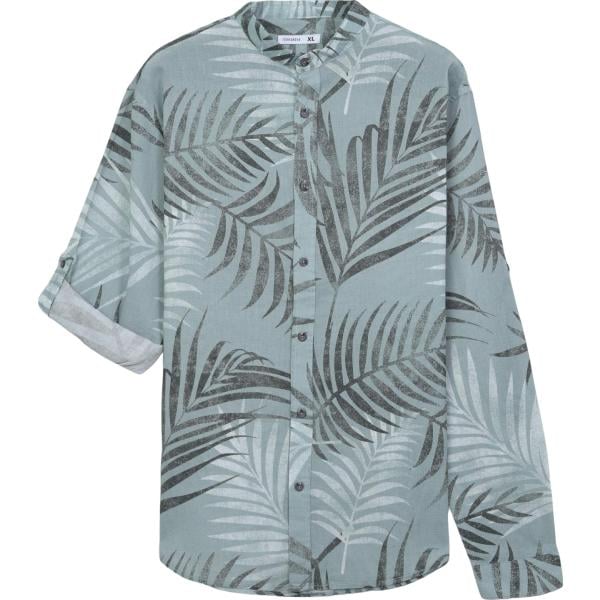 camicie Terranova blu con stampe