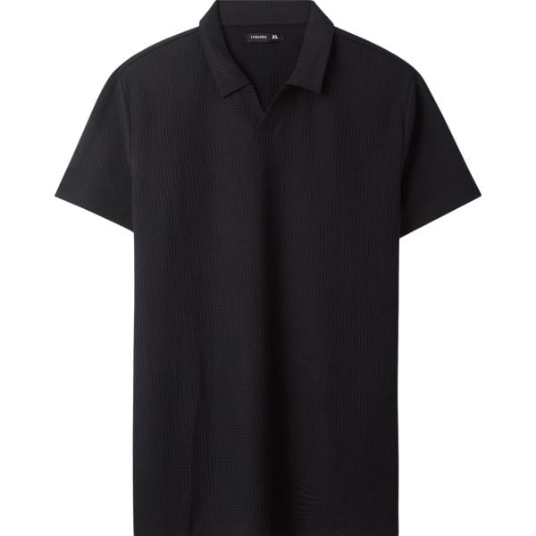 polo Terranova nero tinta unita