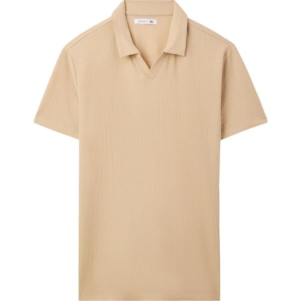 polo Terranova marrone tinta unita