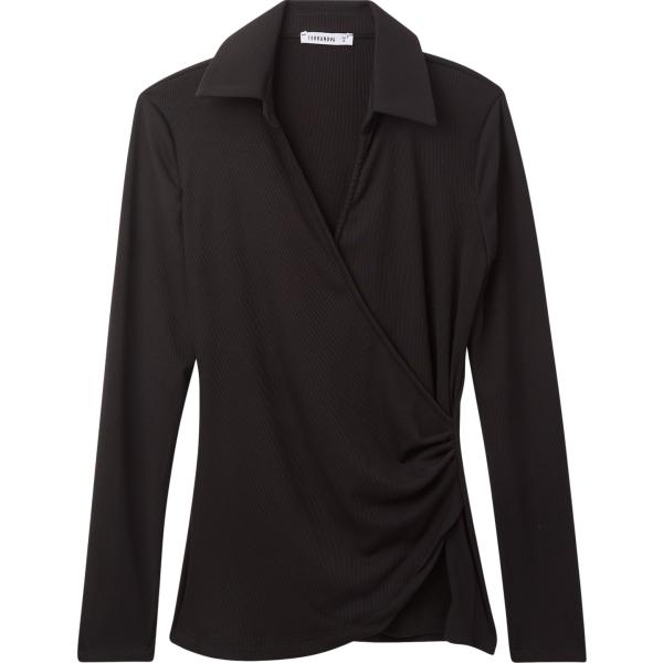 polo Terranova nero tinta unita