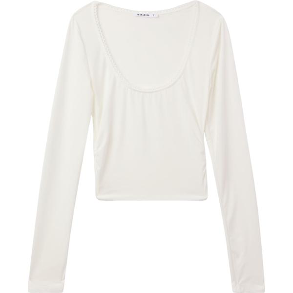 t-shirt Terranova bianco tinta unita