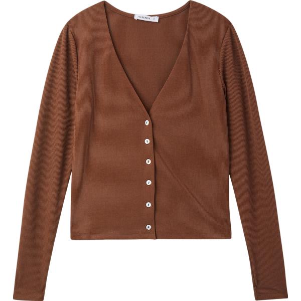 cardigans Terranova marrone tinta unita
