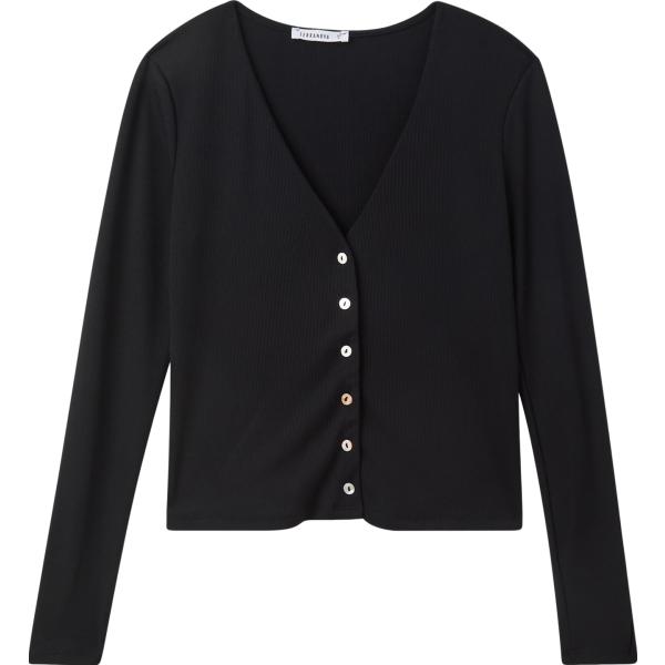 cardigans Terranova nero tinta unita